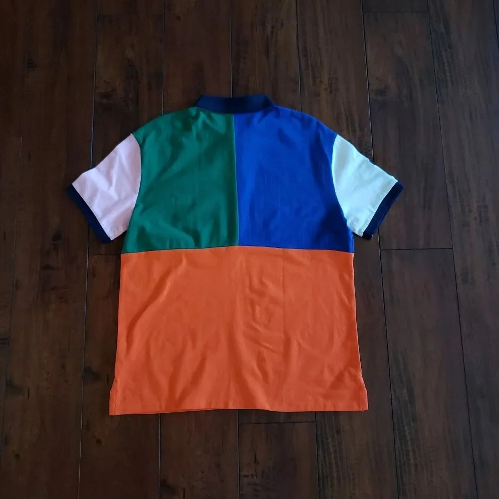 Polo Ralph Lauren Men’s Multi Color Slim Fit Big Pony Mesh Polo Shirt Size Large - Picture 9 of 12